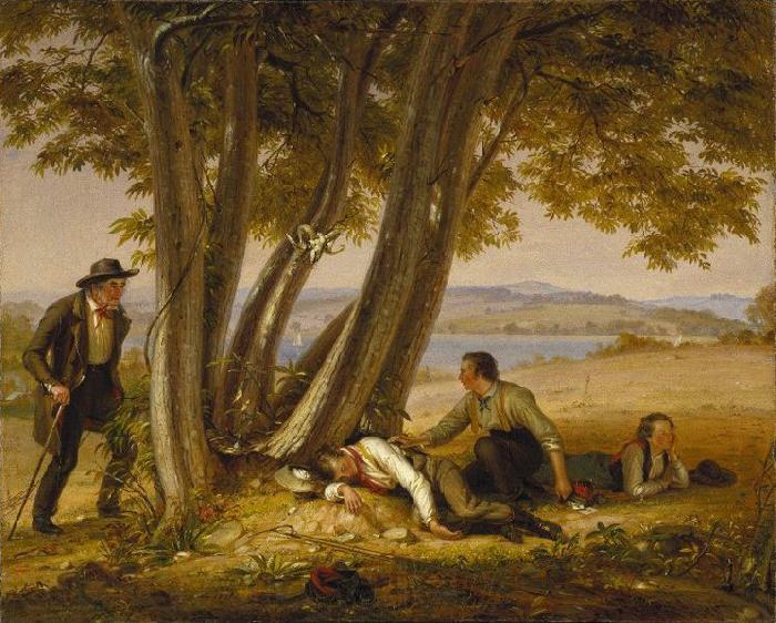 William Sidney Mount Caught Napping (Boys Caught Napping in a Field) Spain oil painting art